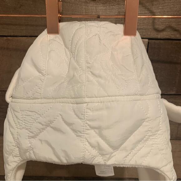 Fabletics Women's Quilted Aviator Hat in Egret White - Picture 9 of 12